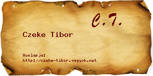 Czeke Tibor névjegykártya