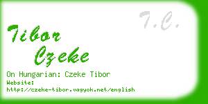 tibor czeke business card